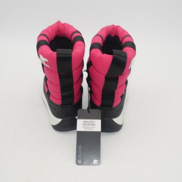 NEW Sorel Whitney II Puffy Waterproof Boots Youth Kids Size 7 Pink Black - Picture 4 of 9